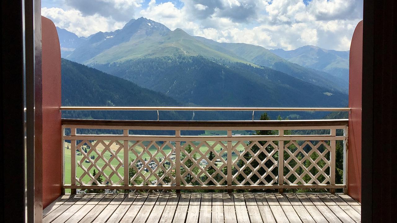 Blick aus dem Hotel Schatzalp in Davos, Schweiz