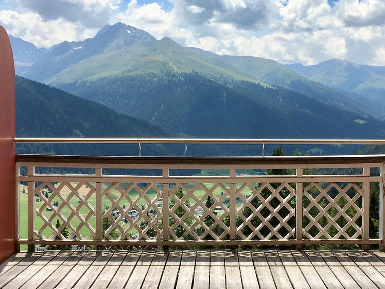 Blick aus dem Hotel Schatzalp in Davos, Schweiz