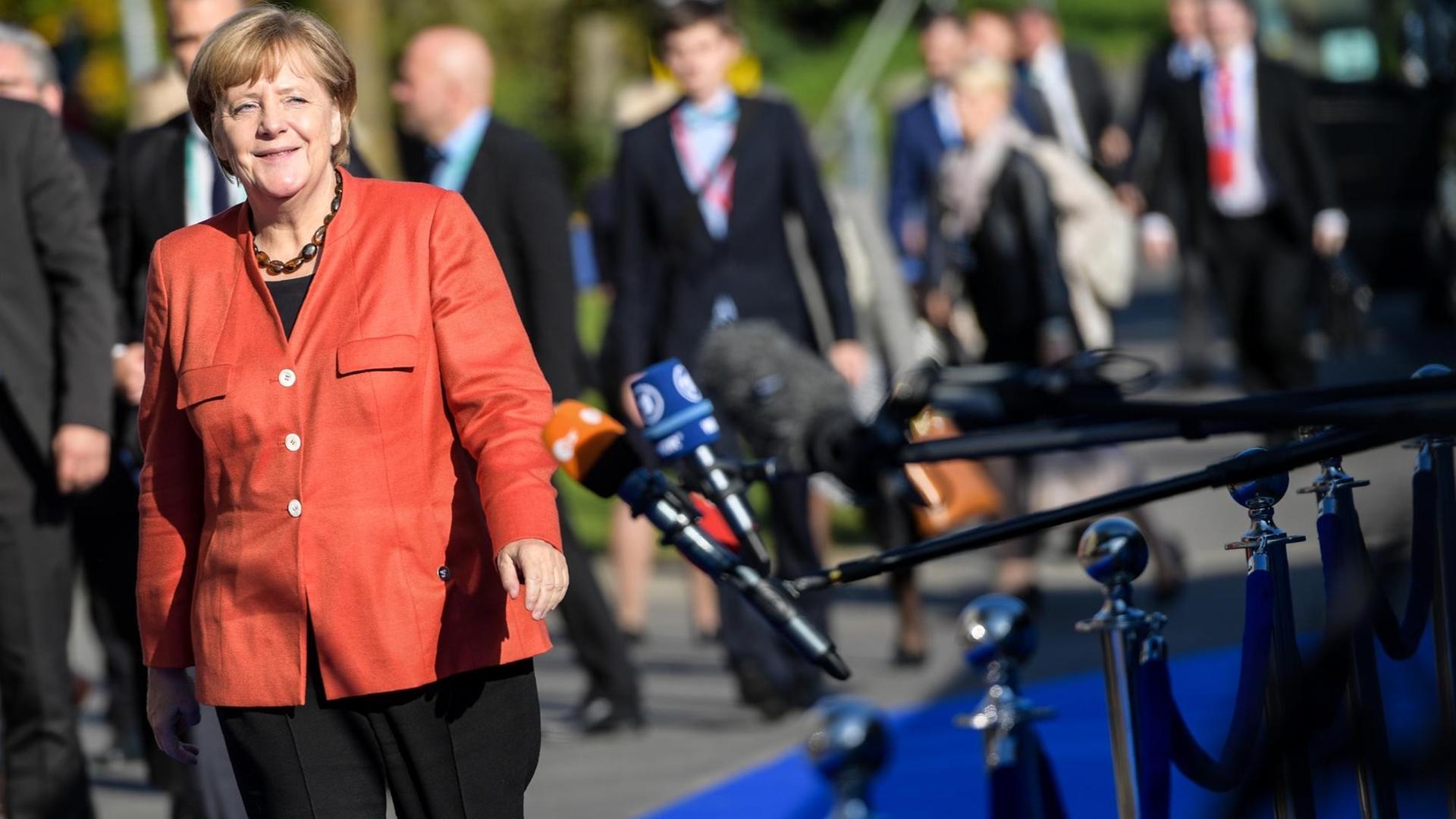 Bundeskanzlerin Merkel beim EU-Digitalgipfel im estnischen Tallinn (29.9.17)