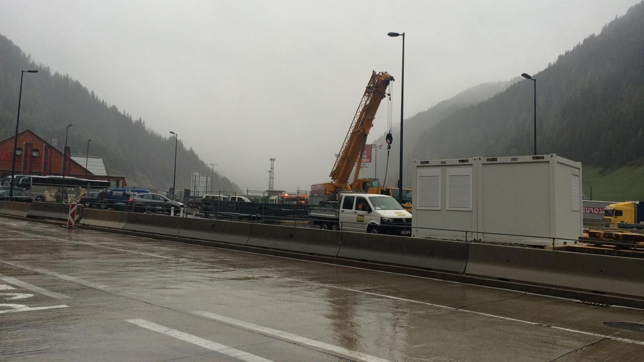 Eine Baustelle in Gries am Brenner. Eine Baustelle in Gries am Brenner.
