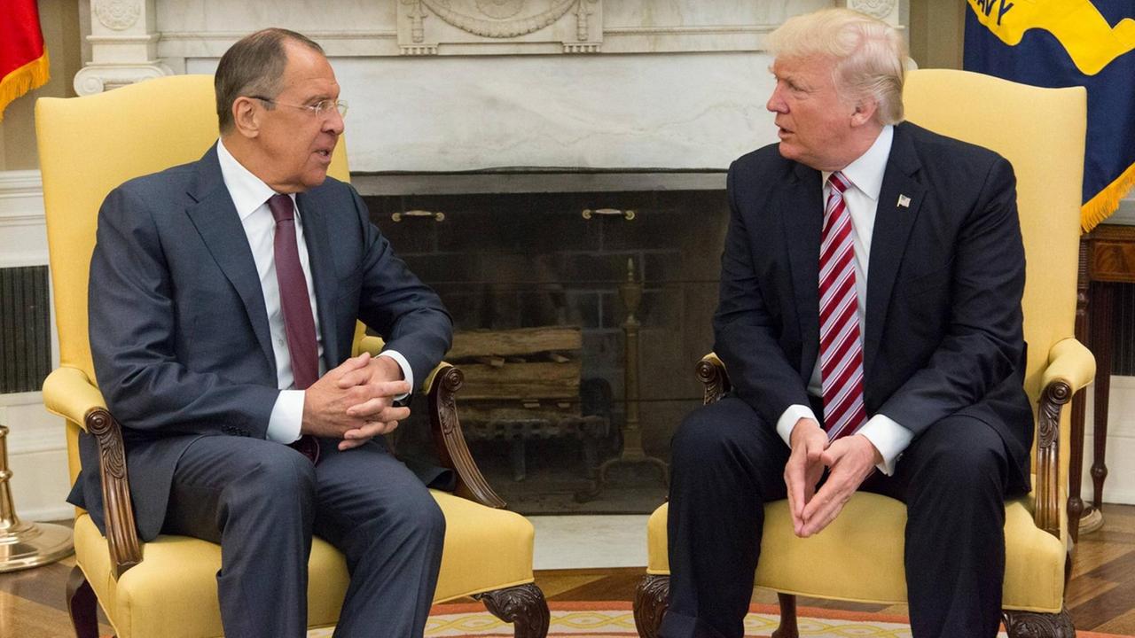Der russische Außenminister Sergej Lawrow zu Besuch im Weißen Haus bei US-Präsident Donald Trump.