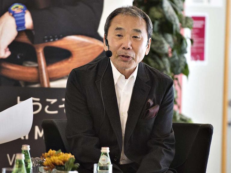 Der japanische Schriftsteller Haruki Murakami bei einer Lesung in Odense, Dänemark, wo er mit dem Hans-Christian-Anderesen-Literatur-Award 2016 ausgezeichnet wurde.