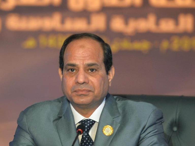 Der ägyptische Präsident Abdel Fattah al-Sisi während eines Treffens der Arabischen Union.