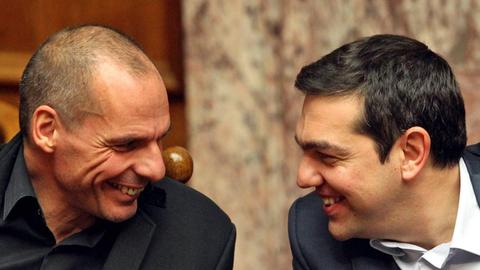 Griechenlands Ministerpräsident Alexis Tsipras und Finanzminister Gianis Varoufakis