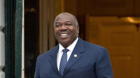 Ali Bongo, der Präsident der Republik von Gabun, bei der Ankunft zu einem Arbeitsessen mit den führenden Delegationsmitglieder des Nuklear-Gipfeltreffens im Weißen Haus in Washington, DC am 31.03.2016.