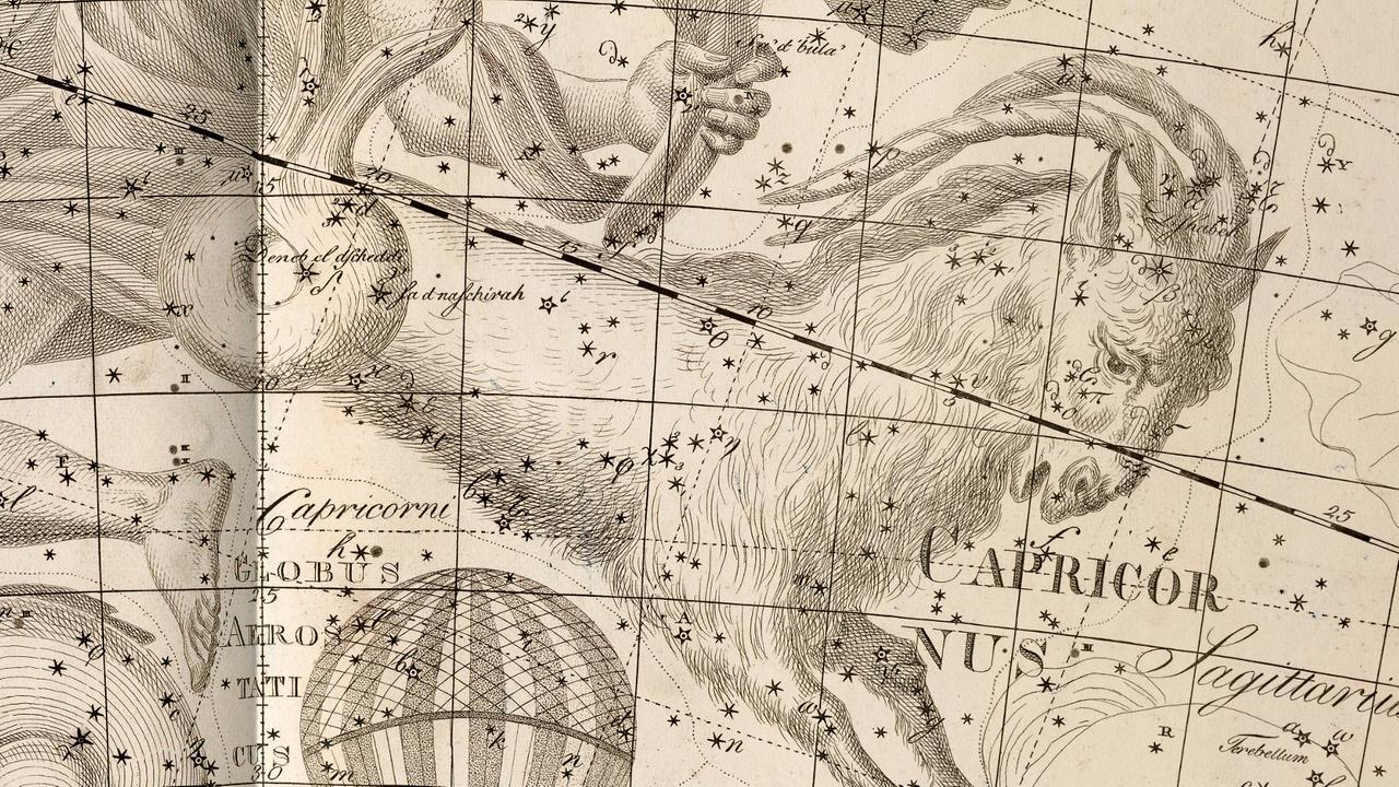 Das Sternbild Steinbock (Capricornus) in einer historischen Darstellung.