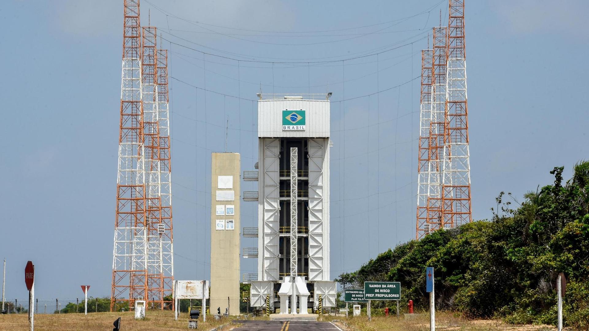 Die Startrampe des Weltraumbahnhofs Alcantara