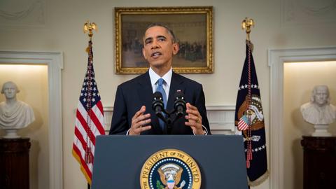 US-Präsident bei einer Ansprache im Weißen Haus am 17.12.2014