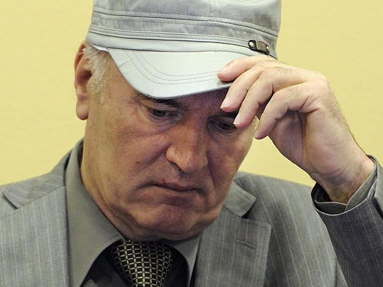 Ratko Mladic 2012 in Den Haag vor dem Sondertribunal