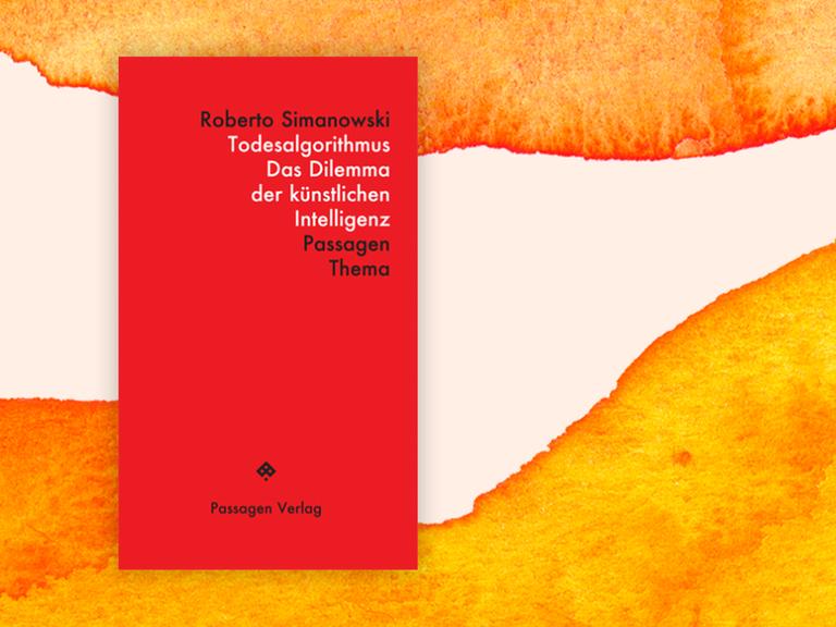 Das Buchcover von "Todesalgorithmus" von Roberto Simanowski vor Deutschlandfunk Kultur Aquarellhintergrund..