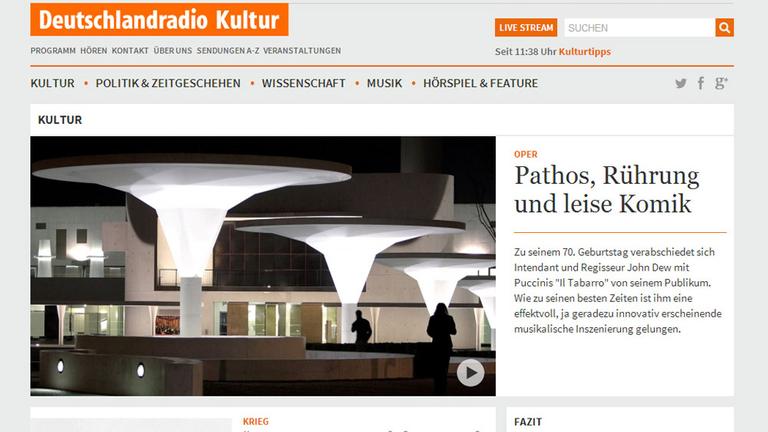 Die neuen Seiten von Deutschlandradio Kultur