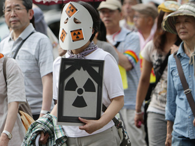 Atomkraft-Gegner demonstrieren im japanischen Osaka
