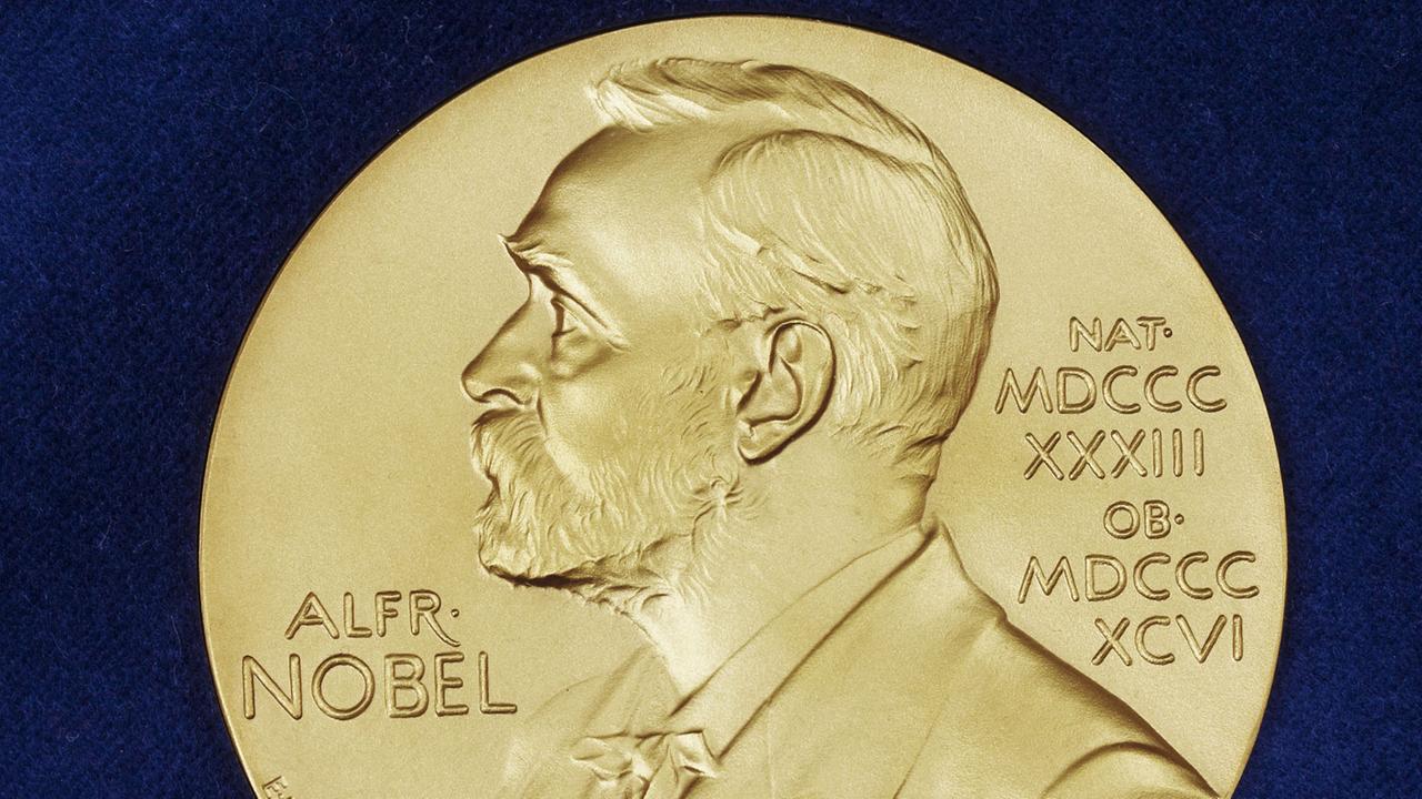 Auf dem Foto ist die Medaille für den Nobel-Preis.