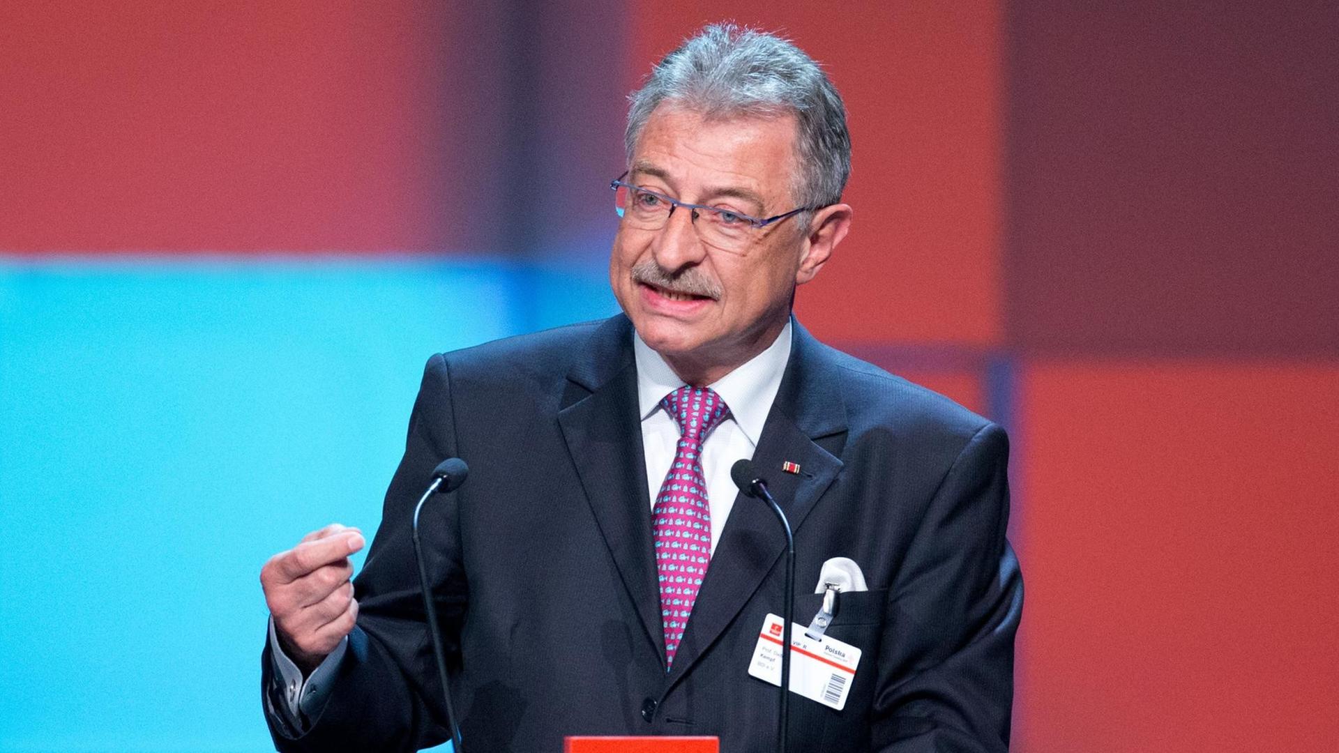 Dieter Kempf, Pra_sident des Bundesverbands der Deutschen Industrie e.V., spricht am 23.04.2017 bei der Eröffnungsfeier der Hannover Messe.