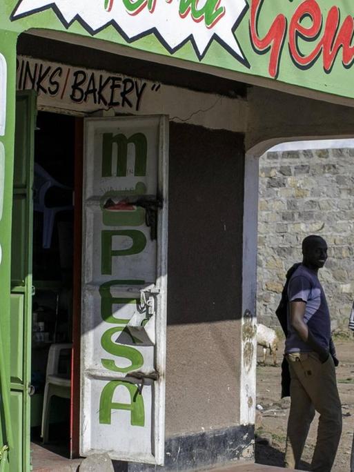 Eine Filiale von M-Pesa in Kenia.