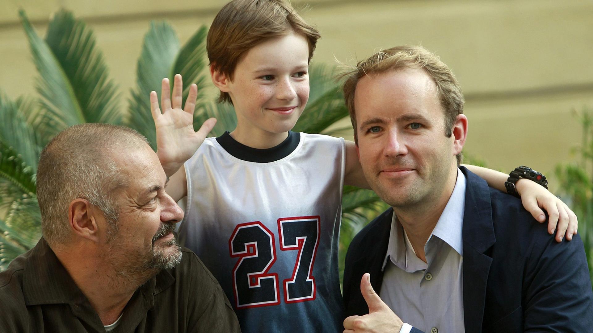 Der französische Regisseur Jean Pierre Jeunet, US-Schauspieler Kyle Catlett und der US-amerikanische Autor Reif Larsen.