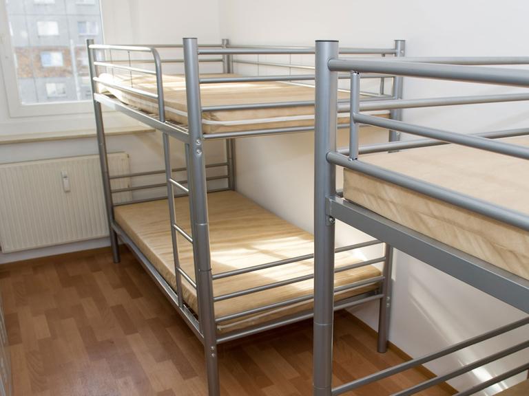 Zimmer in einem Asylbewerberheim in Wolgast (Mecklenburg-Vorpommern)