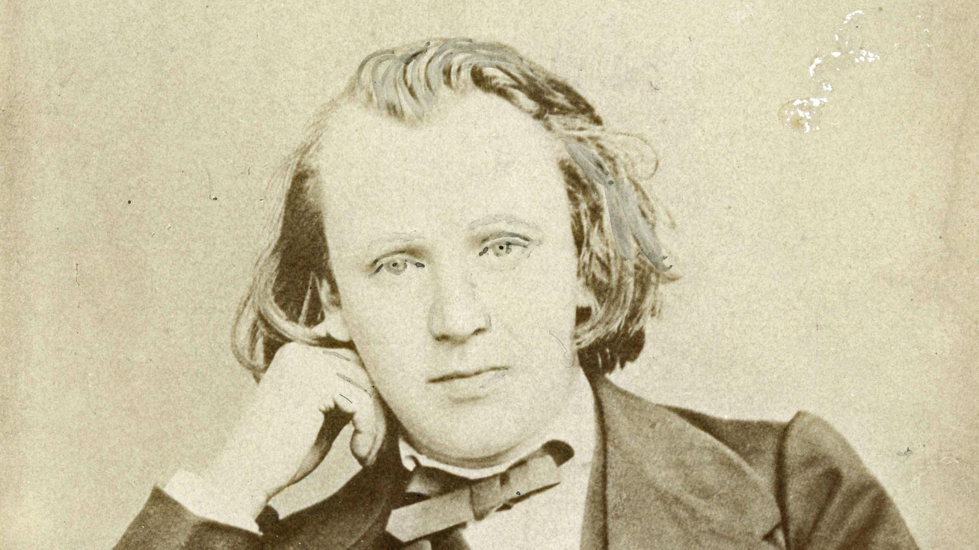 Johannes Brahms, Fotographie, Visitformat, o. O., 1853