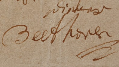 Die Unterschrift Ludwig van Beethovens