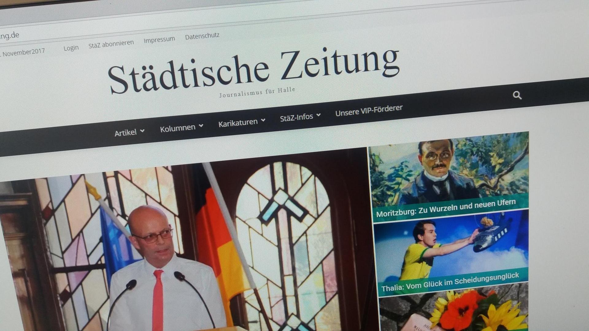 Website der Städtischen Zeitung