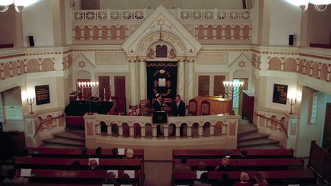 Innenansicht der Charlottenburger Synagoge in der Pestalozzistraße.