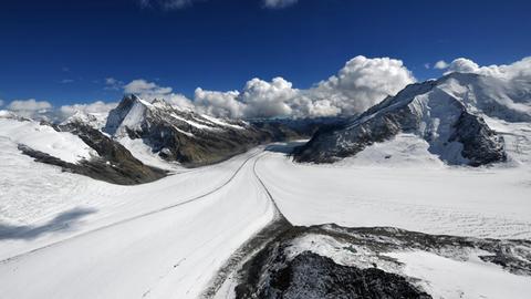 Der Aletsch-Gletscher in der Schweiz