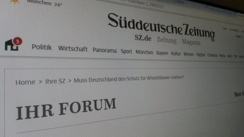 Screenshot des Leserforums auf sueddeutsche.de