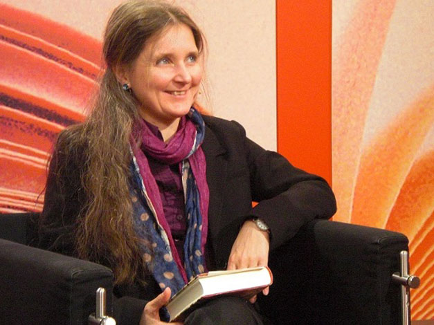 Die Schriftstellerin Marion Poschmann auf der Frankfurter Buchmesse
