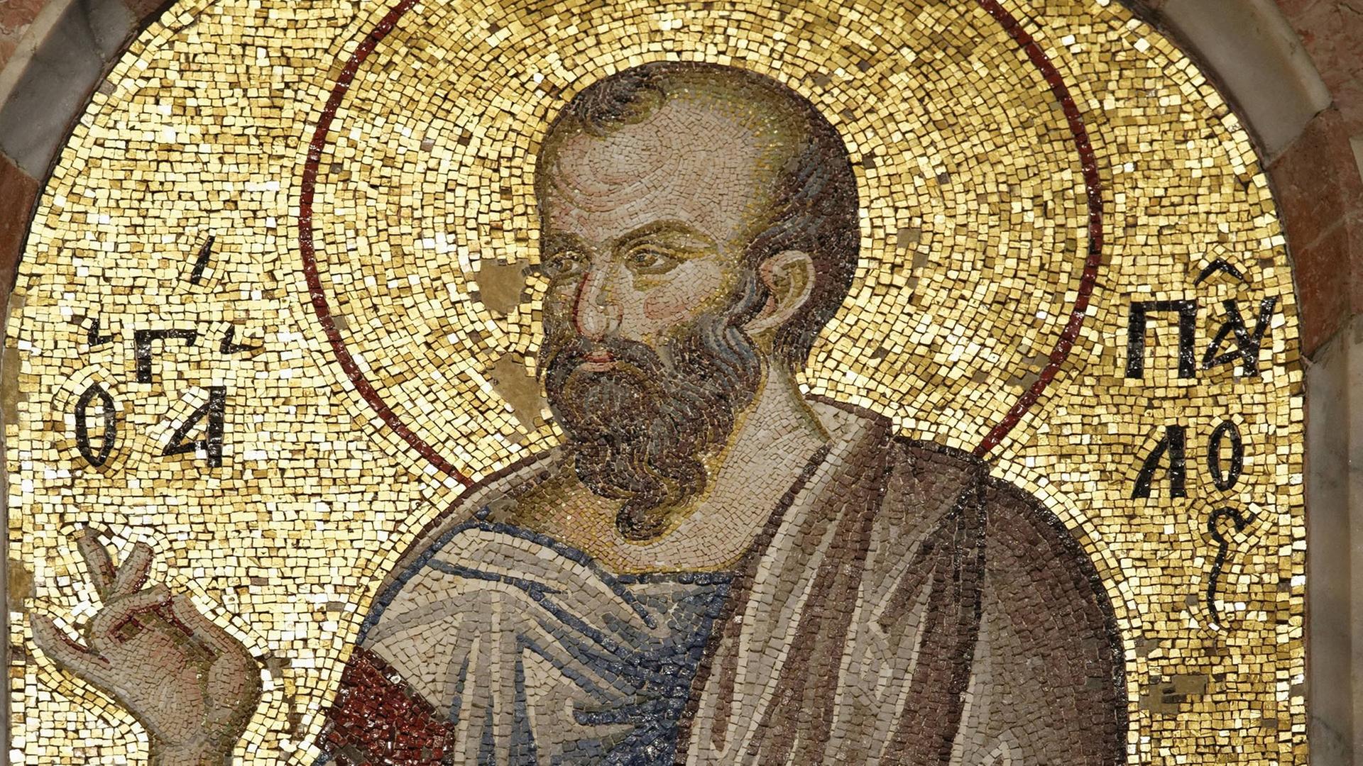 Ein Mosaik des Apostel Paulus in der Chora Kirche / Kariye-Museum