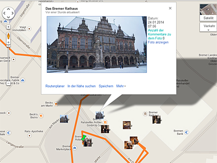 Deutschlandrundfahrt Bremen GoogleMaps