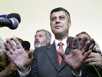 Der Chef der Demokratischen Partei des Kosovo und ehemalige UCK-Kämpfer, Hashim Thaci.