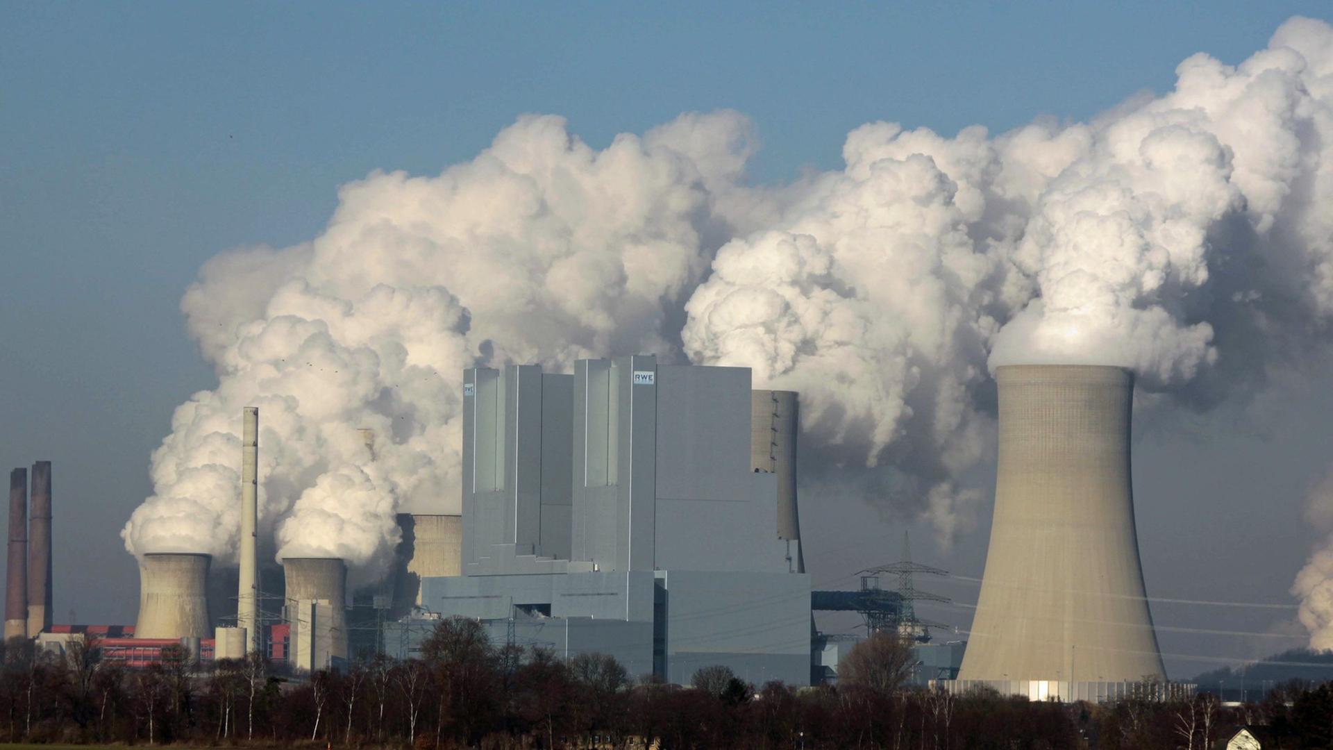 Das Braunkohle-Kraftwerk der RWE in der Ortschaft Neurath.