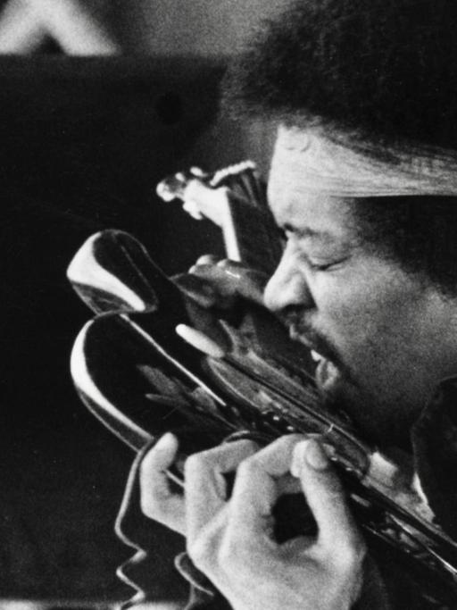 Jimi Hendrix beim Auftritt auf Fehmarn.