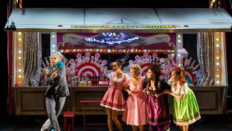 Szene aus der Oper "V'lan dans l'œil" von Hervé am Théâtre du Châtelet in Paris.