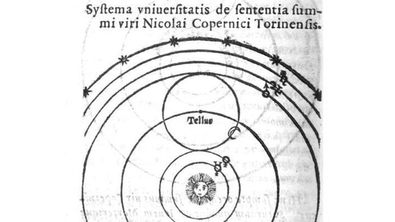 Darstellung des modernen Weltbildes von Nicolaus Copernicus im Hauptwerk von Valentin Naboth (Naboth)