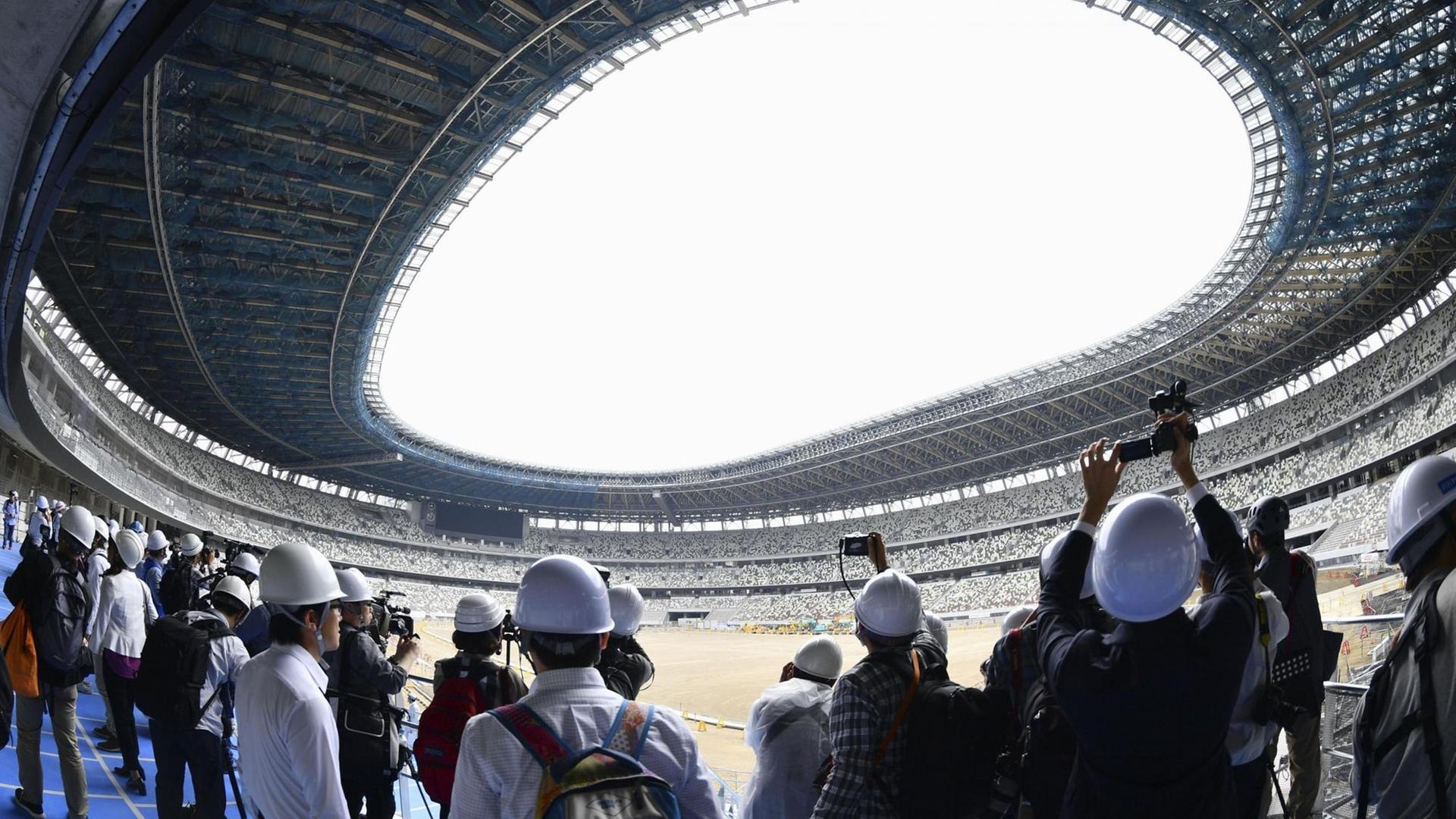 Das neue japanische Nationalstadion in Tokio für Olympia 2020