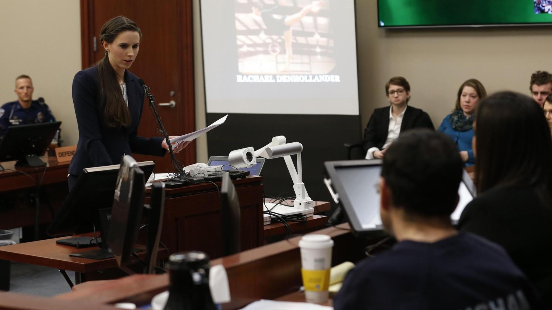 Rachael Denhollander ist eine von 150 Betroffenen, die im Prozess gegen den früheren Teamarzt der US-Turnerinnen, Larry Nassar, ausgesagt hat.