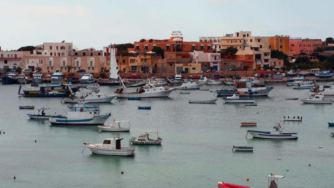 Hafen auf der Mittelmeerinsel Lampedusa, Aufnahme von 2009