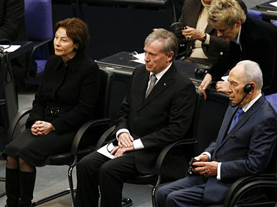 Der israelische Präsident Schimon Peres im Deutschen Bundestag