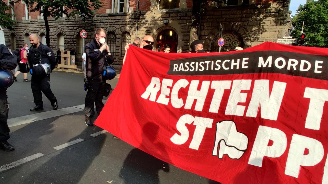 Menschen bei einer Demonstration