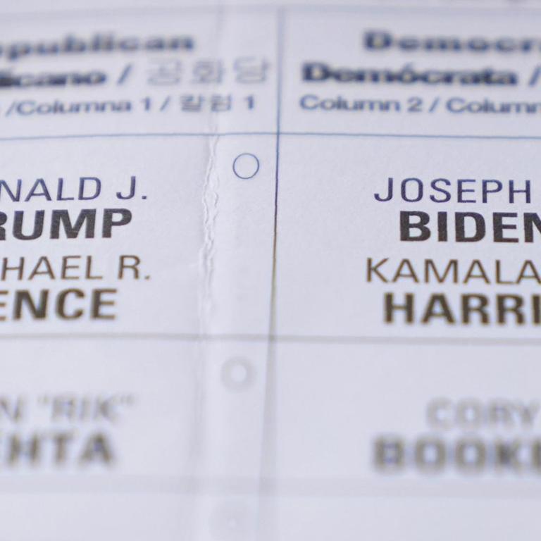 Ein Briefwahlschein für die Wahlen 2020 in den USA.