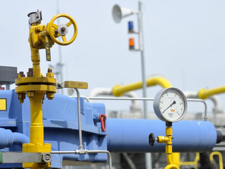 Gasleitungen in Velke Kapusany in der Slowakei