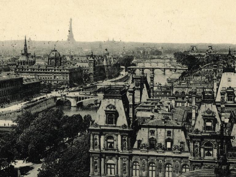 Panorama von Paris mit acht Brücken, Aufnahme von ca. 1900