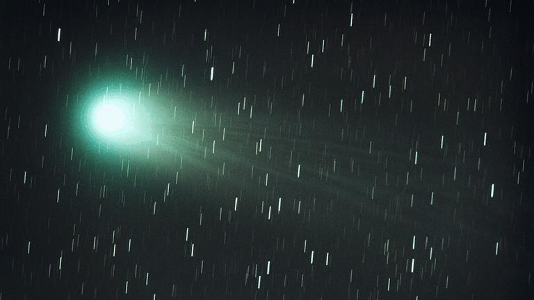 Innere Region des Kometen Hyakutake, beobachtet mit dem Hubble-Weltraumteleskop