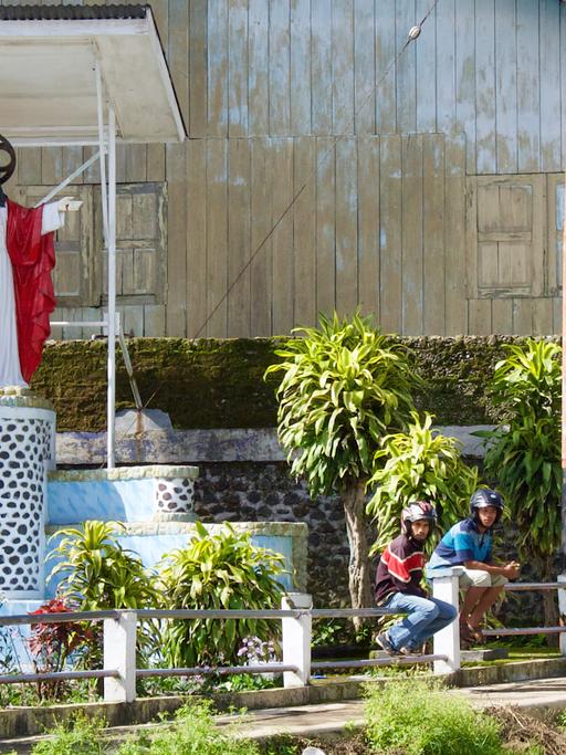 Jesus-Statue auf der indonesischen Insel Flores. 