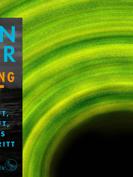 Cover von Steven Pinker "Aufklärung jetzt"; im Hintergrund ist ein grün umrandetes schwarzes Loch zu sehen