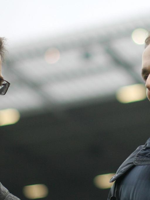 Jürgen Klopp und Thomas Tuchel, 2012, als Mainz 1:2 gegen Dortmund verlor.