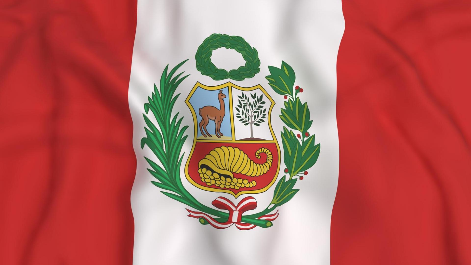 Die peruanische Flagge Die peruanische Flagge