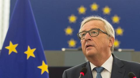 EU-Kommissionspräsident Jean-Claude Juncker bei einer Rede im Europäischen Parlament in Straßburg.