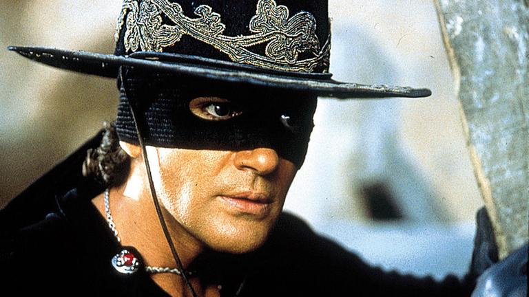 Der Schauspieler Antonio Banderas 1998 in die "Maske des Zorro"